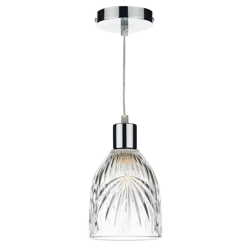 15cm H Glass Bowl Pendant Shade ( Screw On ) in Clear