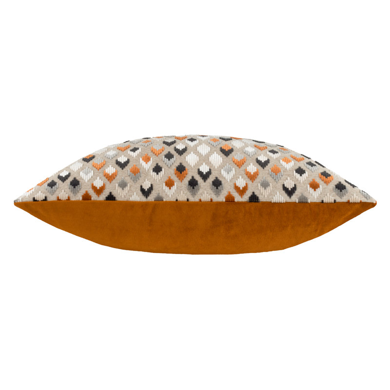 Lexington Geometric Rectangular Throw Pillow Cover, Ginger/Grey
