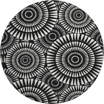 Premium Machine Washable Prisco Black Rug