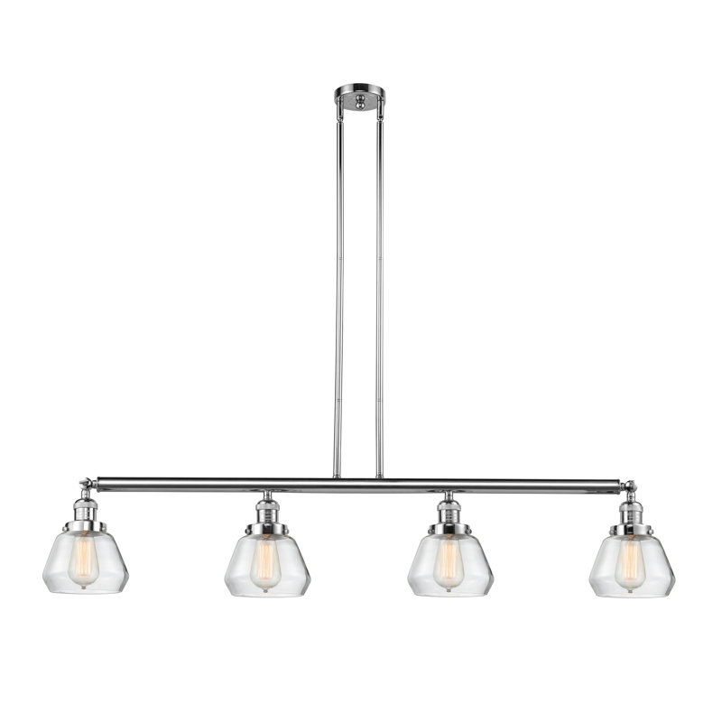 Leininger 4 - Light Kitchen Island Pendant, Clear, Polished Chrome