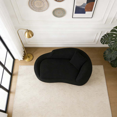 Canapé-lit moderne en chenille avec siège profond et 1 coussin