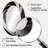 Gold Black And White Stained Glass III - Abstract Oval Decorative Mirror On Metal-1555330582