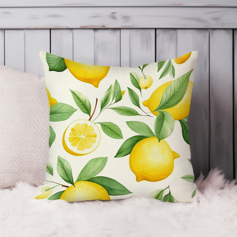 Food and Kitchen Lemon Pattern IX Cottage, 20"H x 20"W