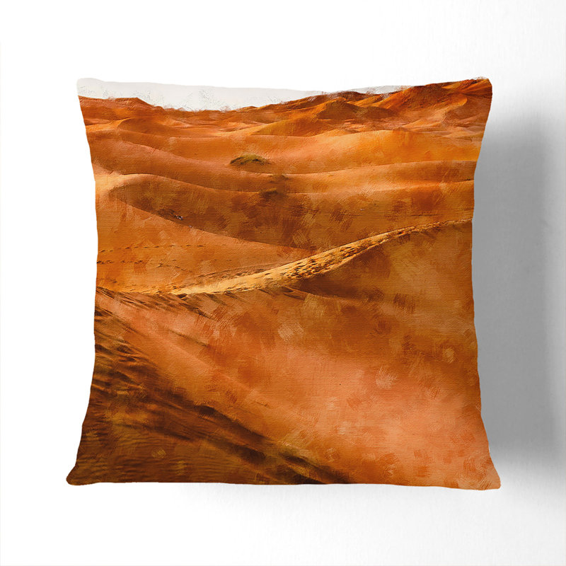 Sand Dunes in Morocco Scatter Cushion, 40cm H x 40cm W x 15cm D, Stone