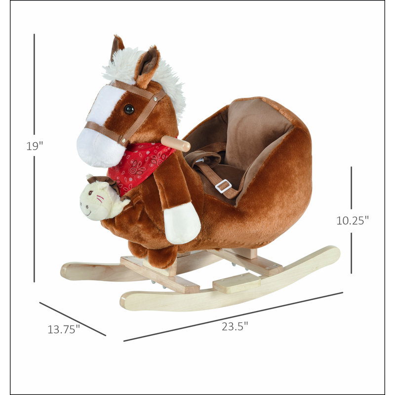 Cheval à bascule avec berceuse Qabo Baby