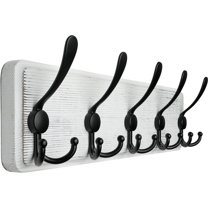Wall 5 - Hook Coat Rack, White