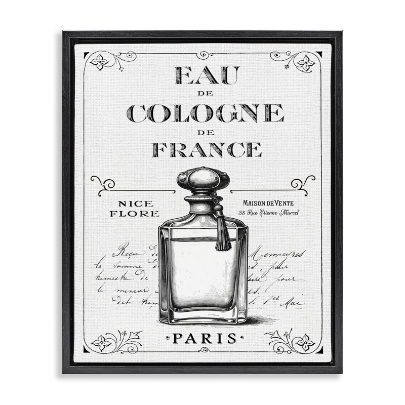 Cadre flottant rétro vintage français, design par lettré et doublé, H 31 po x l 25 po, Cadre flottant noir de jais