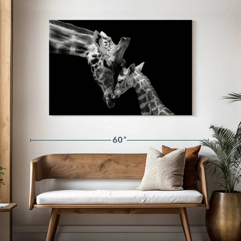 Brampt Doting Mother Giraffe, 30" H x 45" W