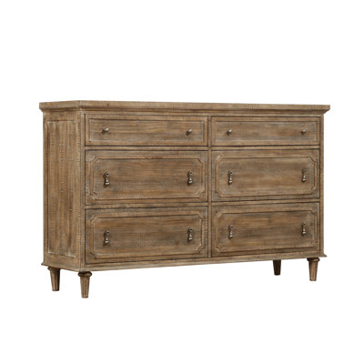 Commode 6 tiroirs brune