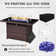 44" Propane Gas Fire Pit Table, 55000 Btu Rectangular Fire Pit With Glass Wind Guard For Outside Patio Deck Garden Backyard