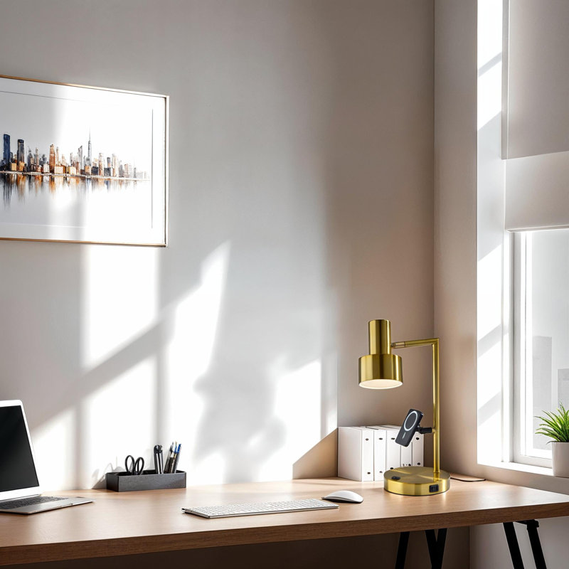Rowe Supercharger Desk - Antique Brass, Gold