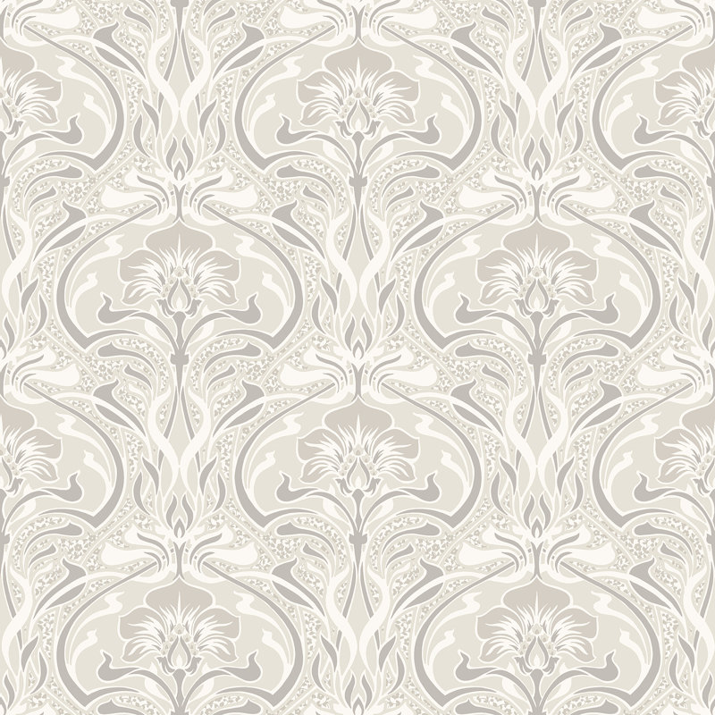 Rouleau de papier peint L 33 pi x l 20,5 po WoodWard, Crème