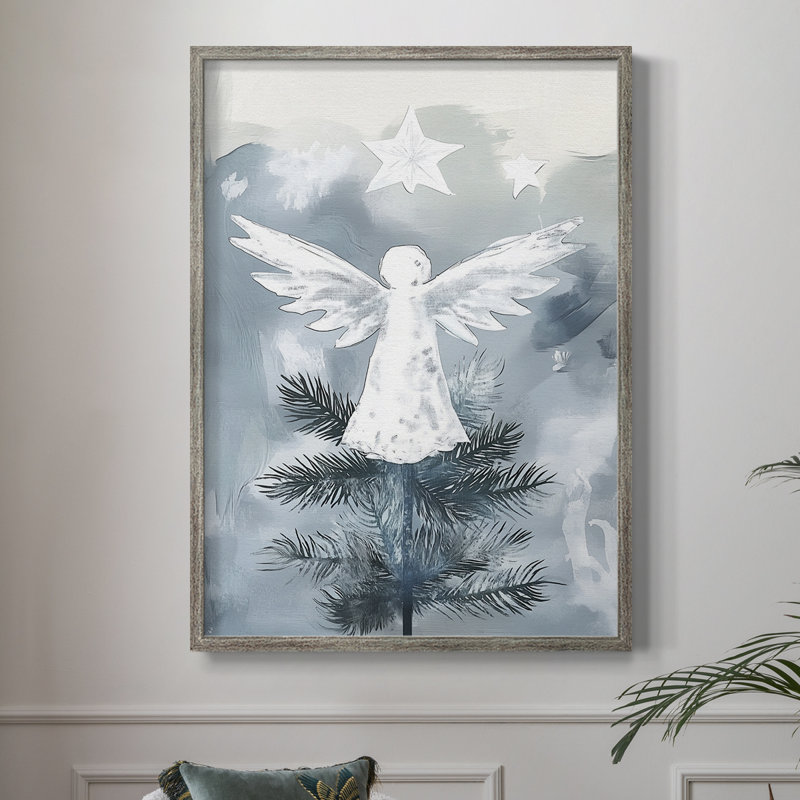«Christmas Holiday Art», reproduction encadrée Cxxxix - bois massif, H 15 po x l 12 po