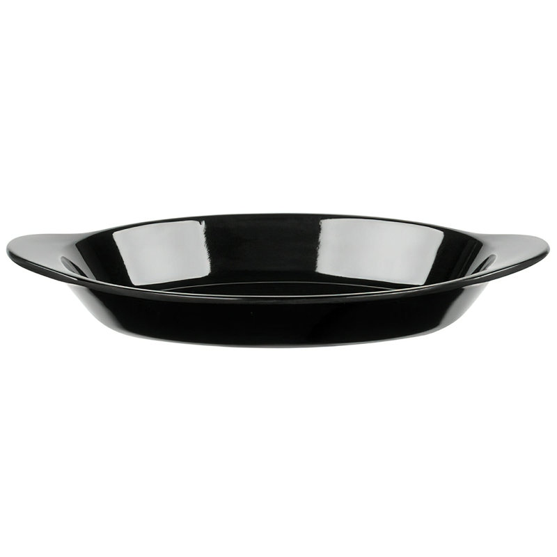 GET SD-08-BK Plat à garniture ovale à poignée incassable, 10 onces, (ensemble de 12), Noir