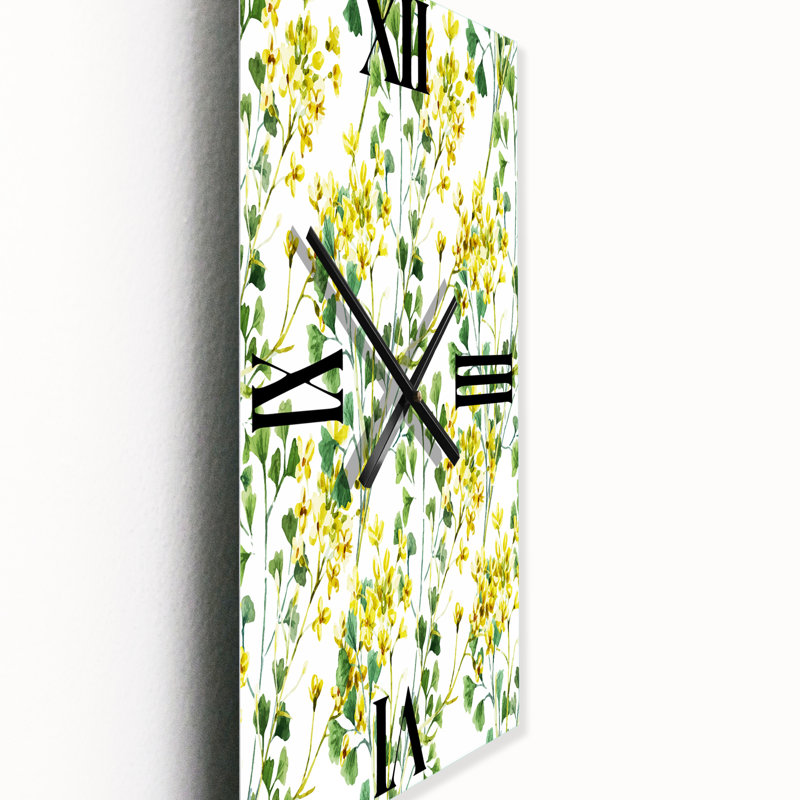 Horloge murale Vibrant Summer Wildflowers, Grand