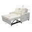 Lit beige avec dossier réglable, espace de rangement pratique, housse en lin doux, 2 lits polyvalents, coussin de charge, cendrier et support pour téléphone, revêtement