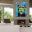 «Happy Love Pitbull» par Dean Russo Studios, art mural sur toile-1172659777
