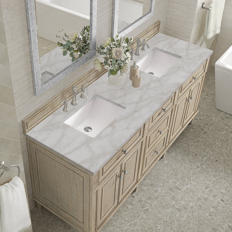 Lorelai 72'' W Double Vanity, Black Onyx, Siberian