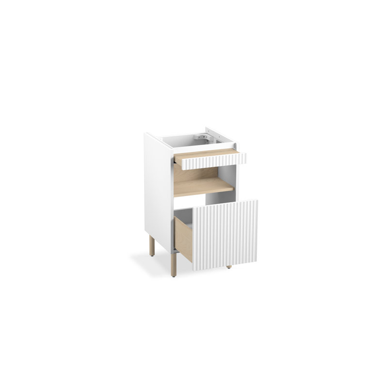 Spacity 16-3/4 In. Wall-Hung Bathroom Vanity Cabinet, White