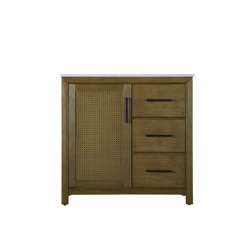 Meuble-lavabo simple 36 po, Noisette chêne