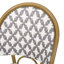 Chaises d'extérieur en rotin PE et aluminium, ensemble de 2, finition bambou
