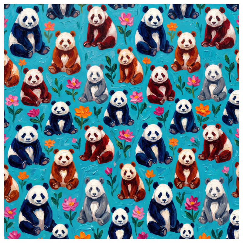 Tapis de bain Pandas, 34in W x 21in L