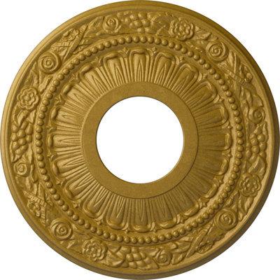 Médaillon de plafond H 12,125 po x l 12,125 po x P 0,875 po Nadia