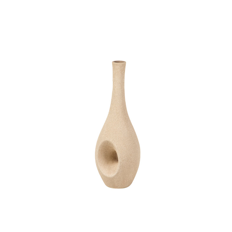 CERAMIC VASE, 40cm, Brown