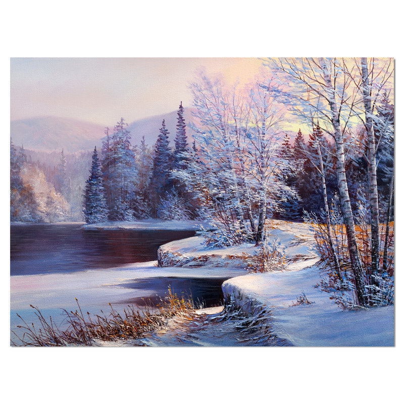 « christmas forest », impression, H 20 po x l 20 po x P 1 po, Toile tendue