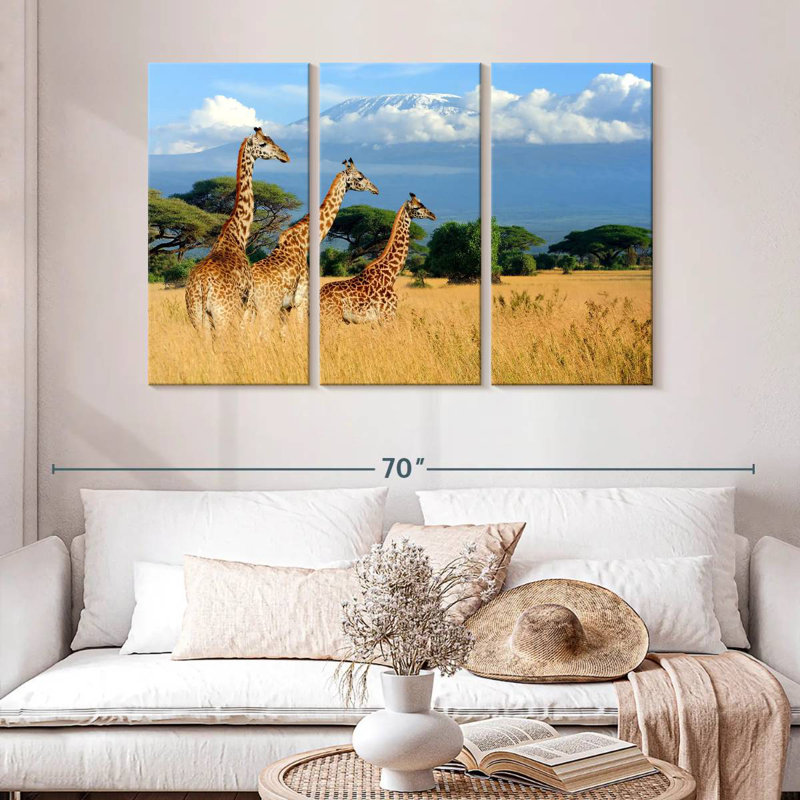 Alvord Dallying Giraffes, H 32 po x l 50 po