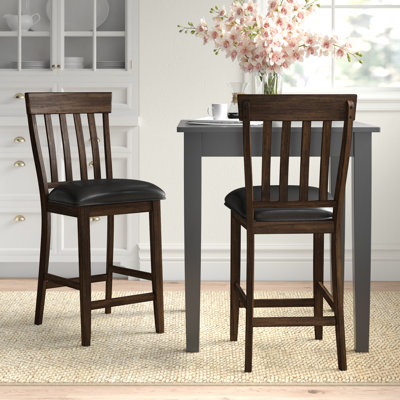 Schoenberg Upholstered Counter Stool with Solid Wood Frame