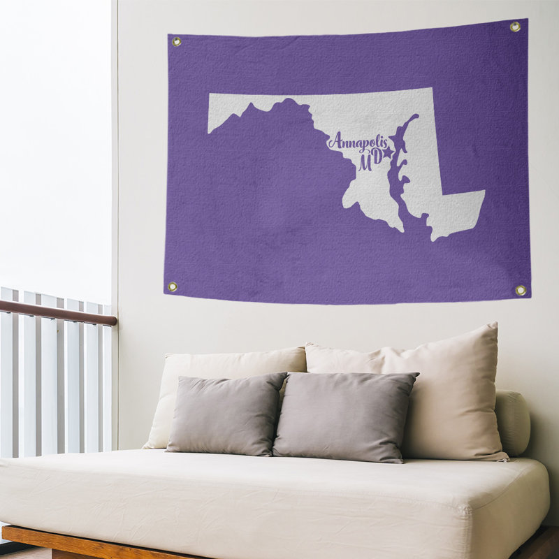 Tapisserie murale maryland annapolis, H 26 po x l 36 po, Mauve