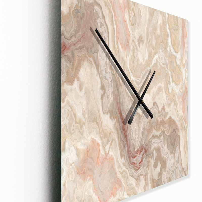 Horloge murale en onyx blanc et marbre blanc naturel, Grand