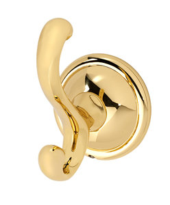 Yale Single Robe Hook, Polished Brass