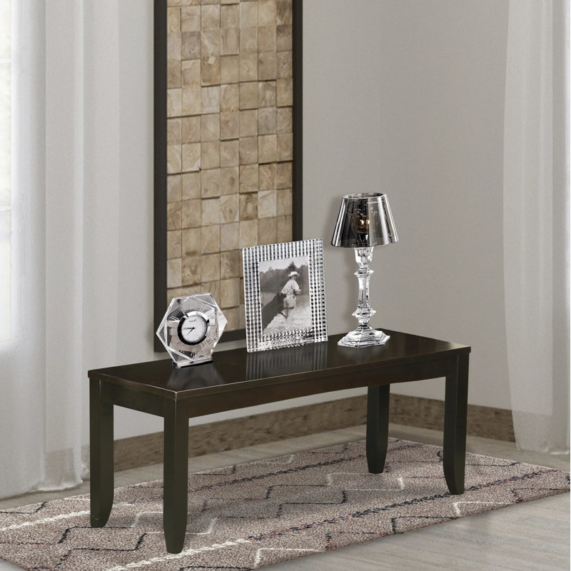 Lynfield Dining Bench with Wood Seat, Cappuccino, Cappuccino