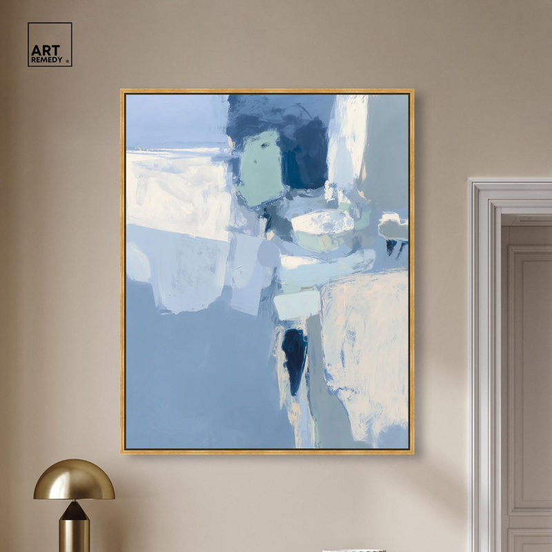 "White Frost I", reproduction d'art sur toile par Art Remedy, cadre doré, 36 x 45, Encadrement doré, H 46 po x l 37 po
