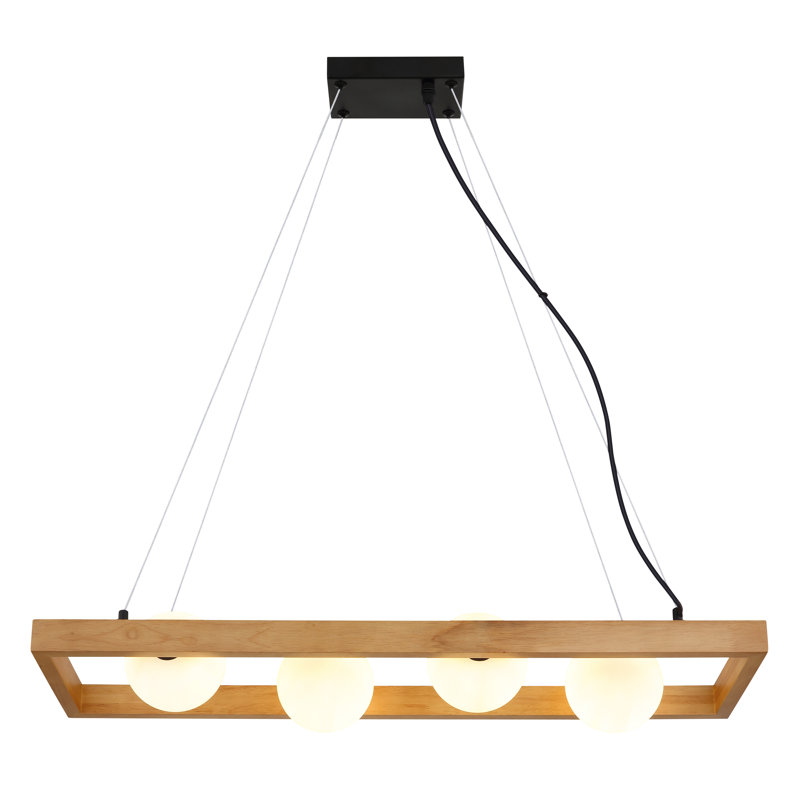 Taimur 4 - Light Matte Black Geometric Pendant