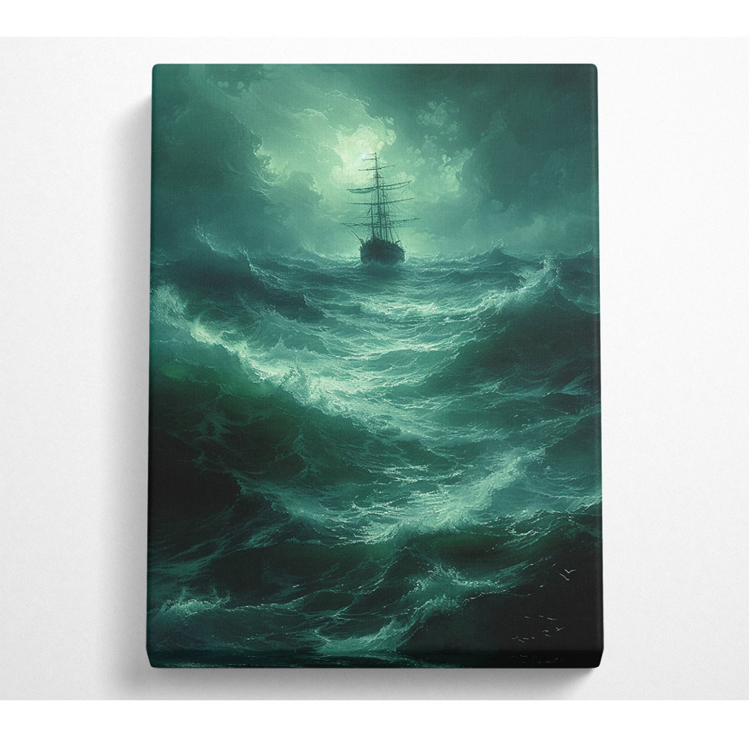 Stormy Seas Ship - Kunstdrucke auf Leinwand