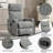 Heat Massage Manual Recliner Chair With Rocker And Swivel In Fabric For Living Room-1068872033