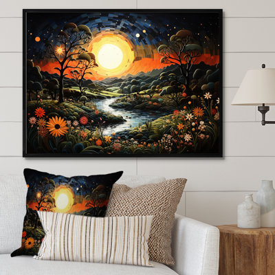 «Mystic River Sunset Pastoral II», reproduction sur toile