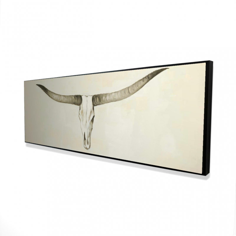 "Crâne de bovin Longhorn" sur toile