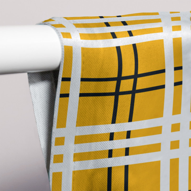 Room Darkening Curtain Single Panel, Yellow