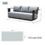 5-Piece Outdoor Sofa Set with 36 cm Cushions & Coffee Table