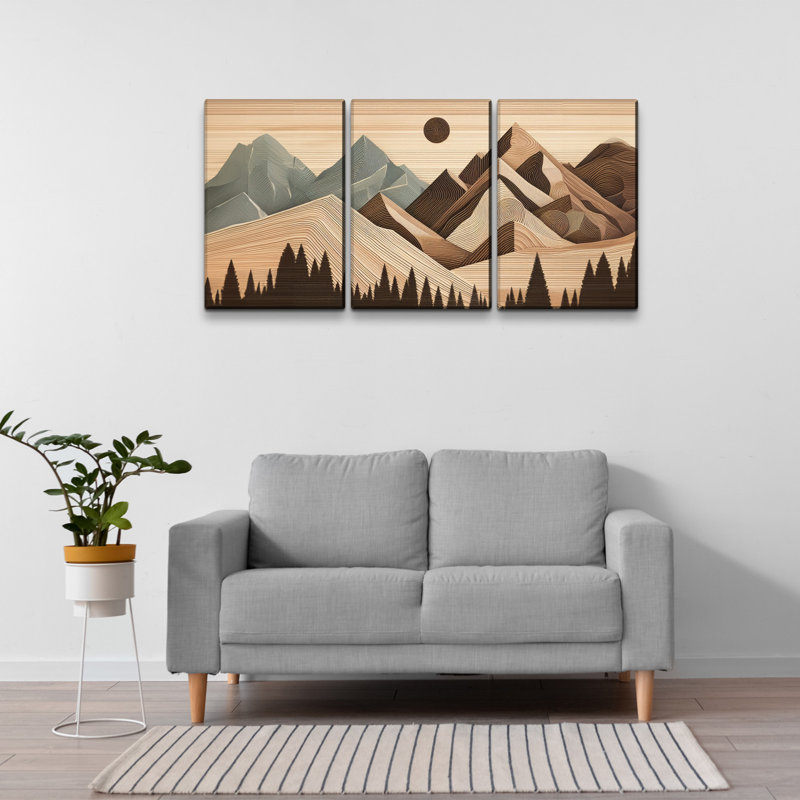 " Wrapped Canvas " 3 - Pieces, 20" H x 30" W x 4.5" D