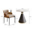 Ensemble de 4 chaises de table en cuir fritté Browm