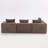 Oversized Modular Deep-Seat Sofa, 3-Piece All-Foam Sectional Couch In Soft Textured Fabric, Tool-Free Assembly, Apartment-Friendly Low Profile, 111" × 37" × 23.6"-Brown-283939577
