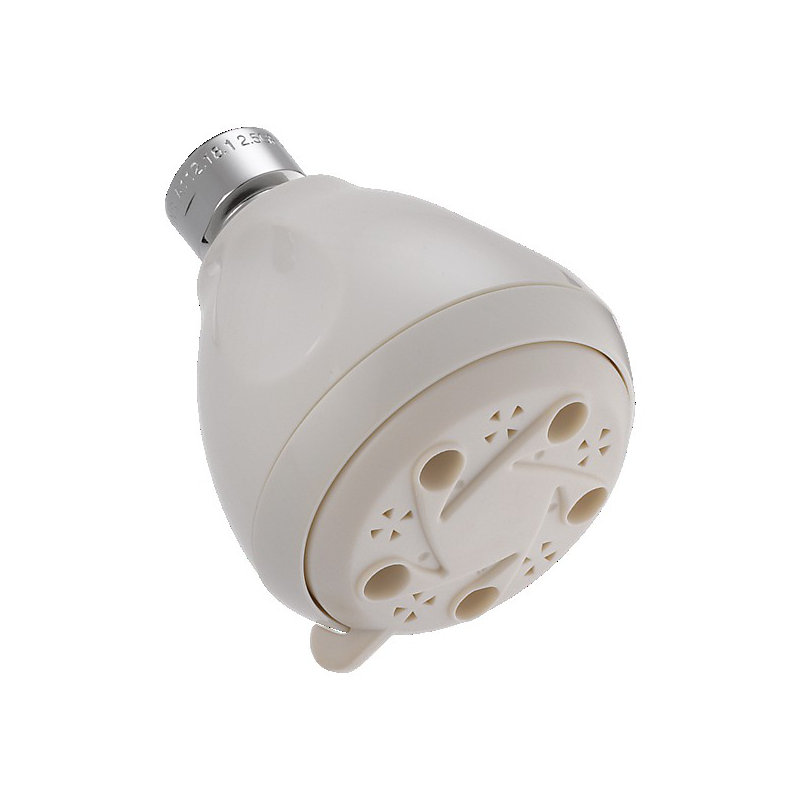 Universal Showering Components 2.5 GPM Shower Head, Chrome/White