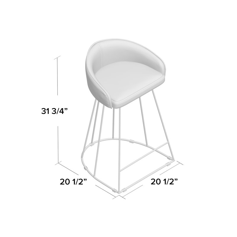 Tabouret de comptoir 26 po Sienna, Noir