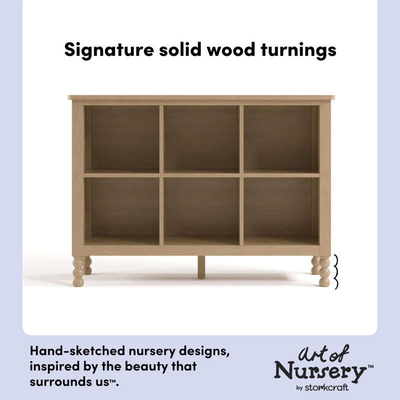 Rio 6 Cube Storage Organizer Bookcase, Driftwood