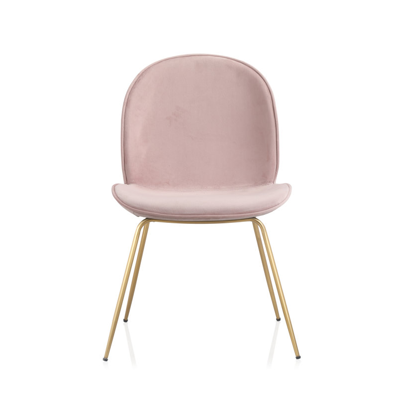 Chaise d'appoint Panig, Similicuir rose